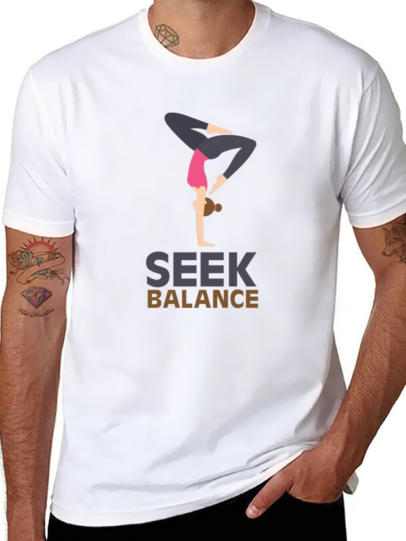Seek Balance Yoga Graphic T-Shirt