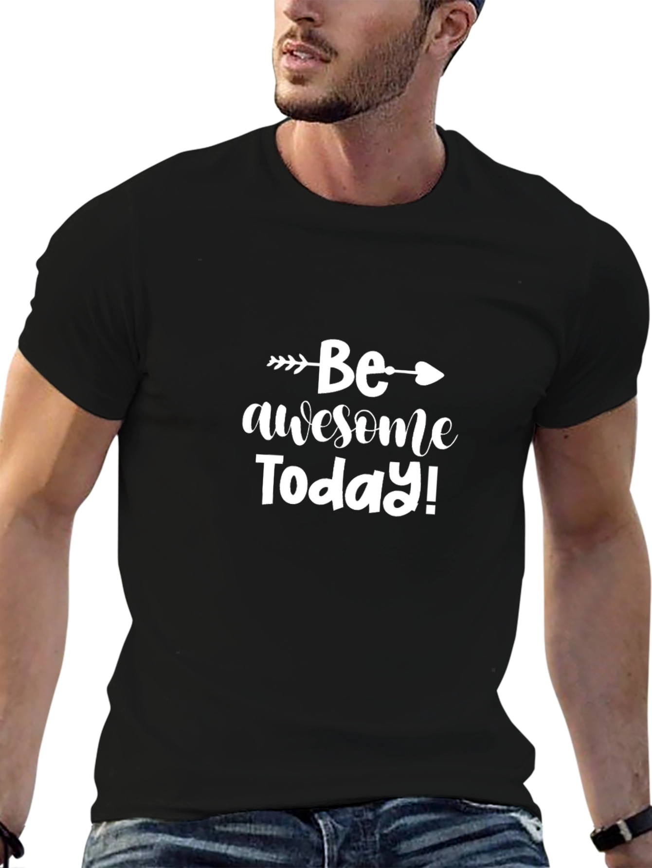 Be Awesome Today Black Graphic Tee