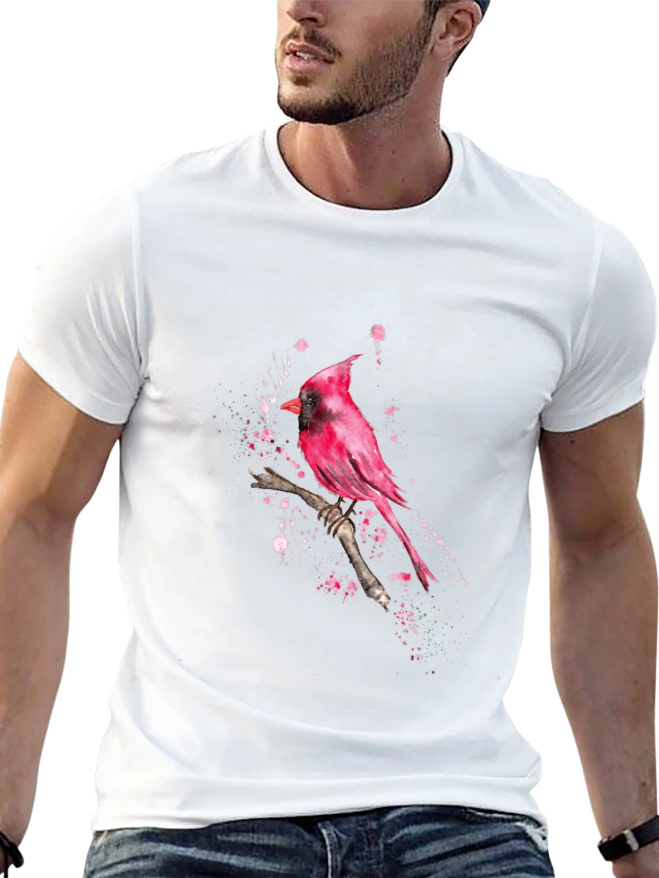 Cardinal Bird Graphic Tee - Black T-Shirt