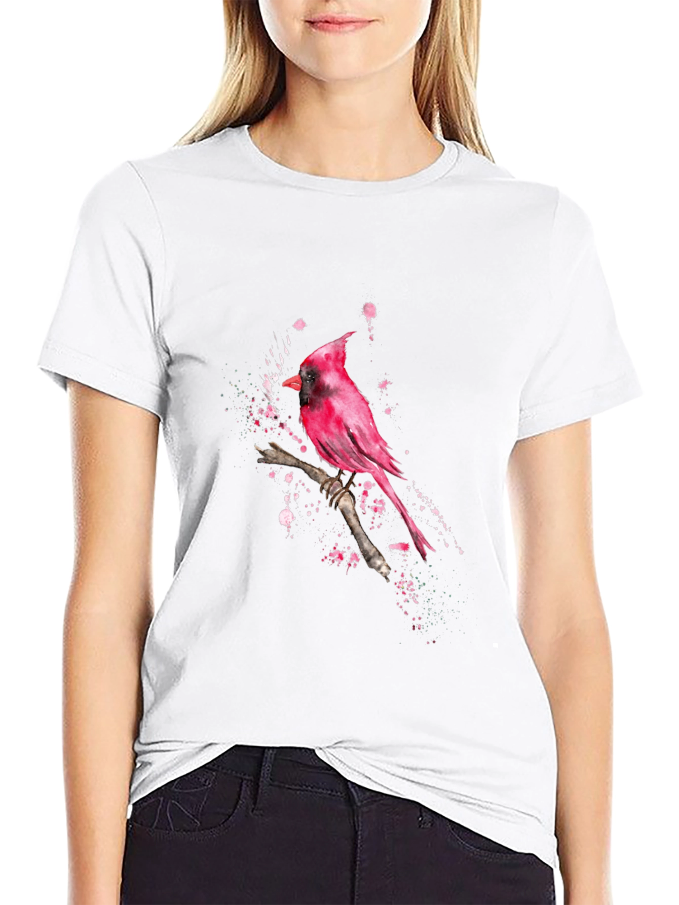 Cardinal Bird Graphic Tee - Black T-Shirt