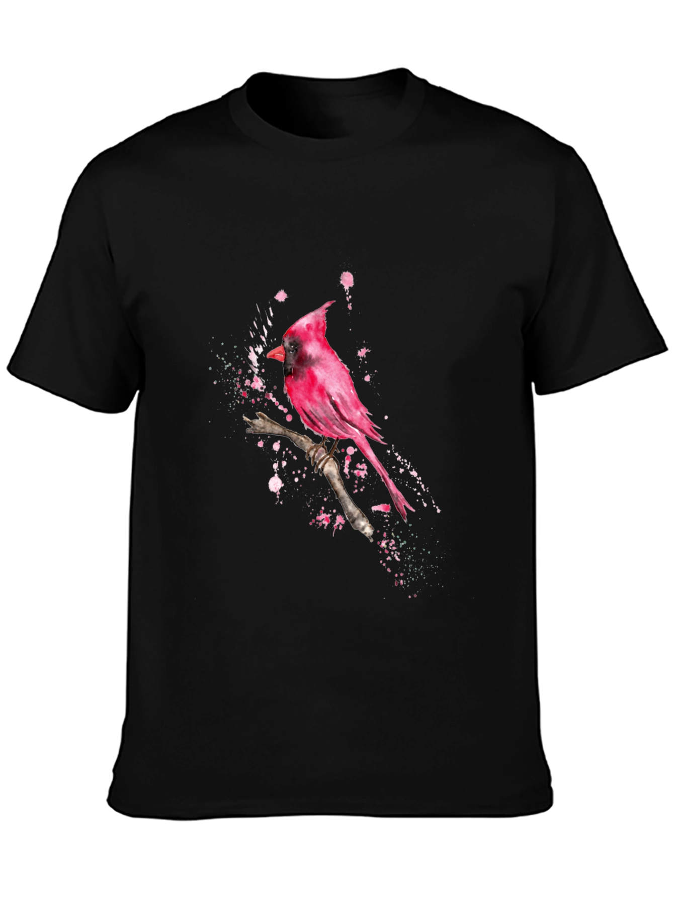 Cardinal Bird Graphic Tee - Black T-Shirt