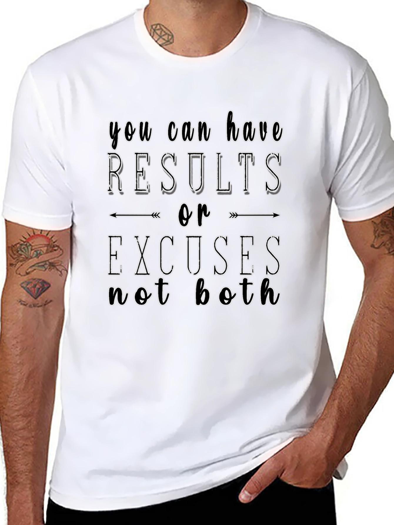 Results or Excuses T-Shirt - Motivational Tee