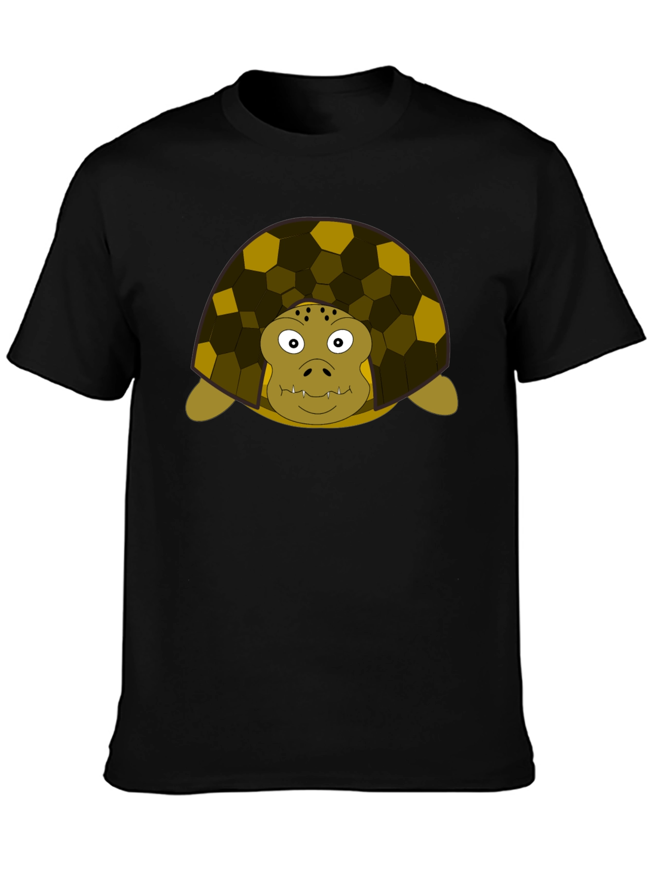 Turtle Graphic T-Shirt - Black Cotton Tee