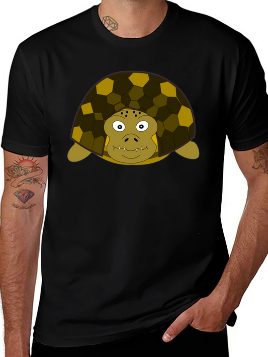 Turtle Graphic T-Shirt - Black Cotton Tee