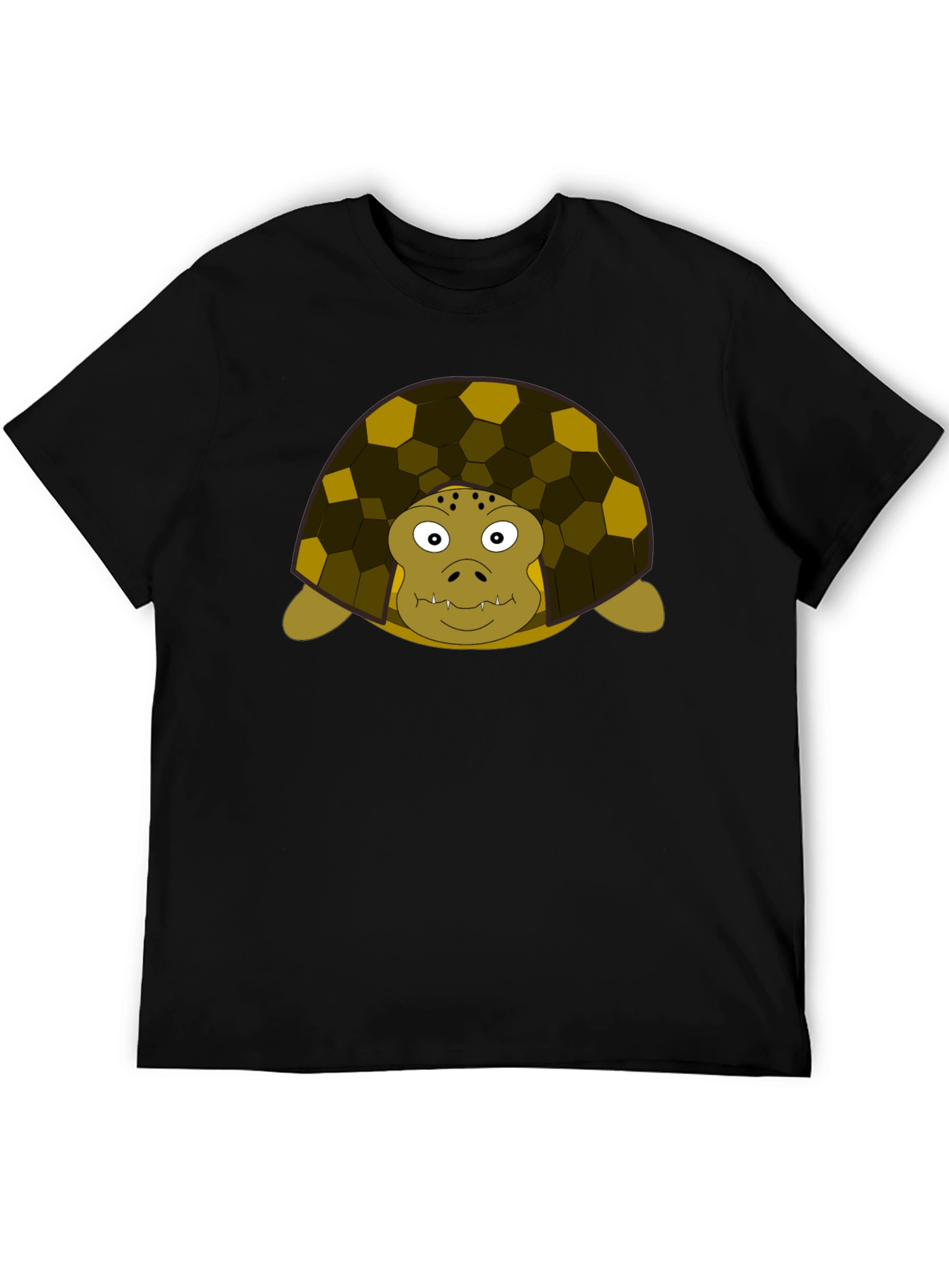 Turtle Graphic T-Shirt - Black Cotton Tee