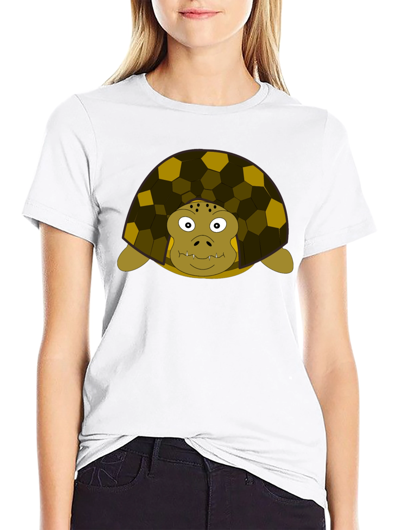 Turtle Graphic T-Shirt - Black Cotton Tee