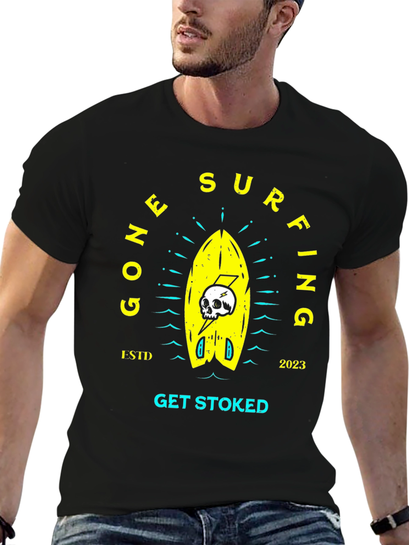 Gone Surfing Graphic Tee - Get Stoked!