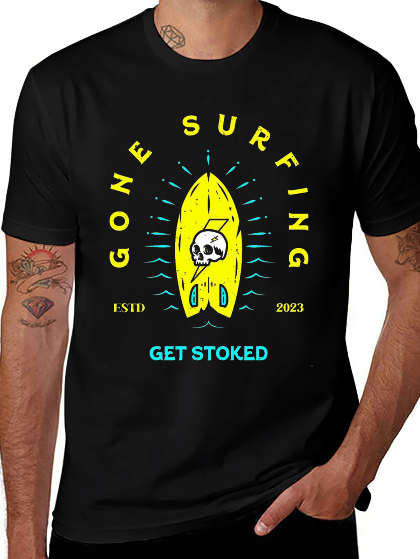 Gone Surfing Graphic Tee - Get Stoked!