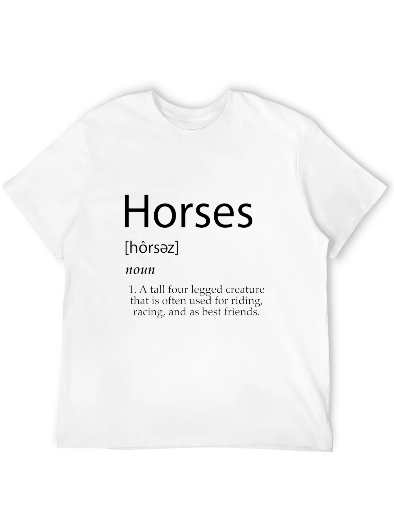 Horses Definition Graphic Tee - Unisex Black T-Shirt