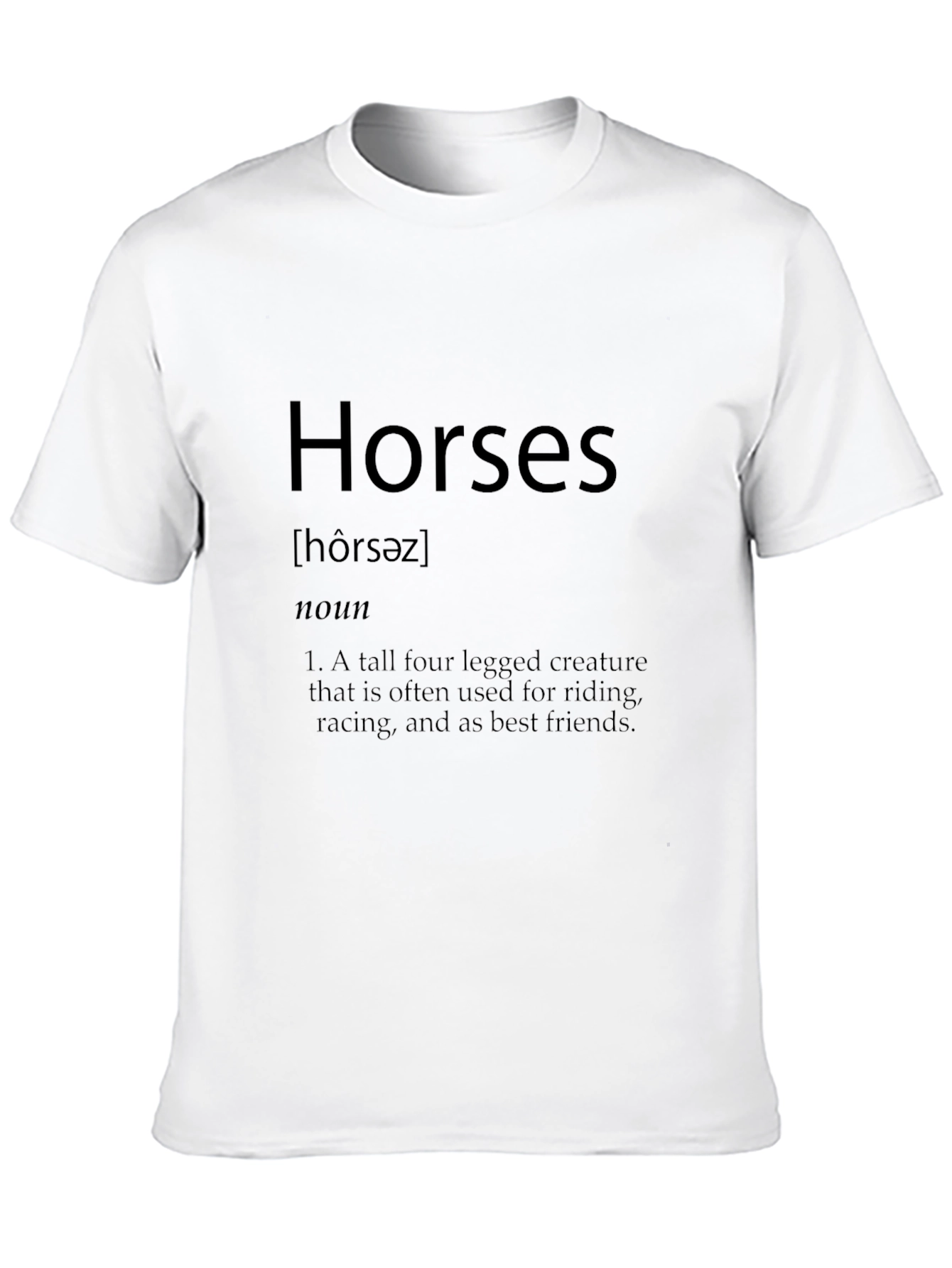 Horses Definition Graphic Tee - Unisex Black T-Shirt