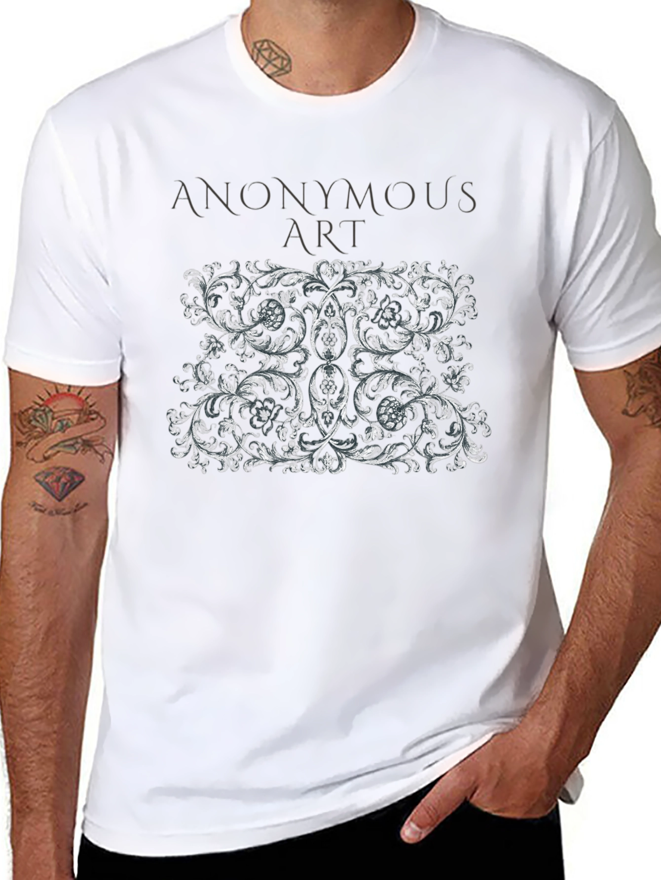 Anonymous Art Black Graphic Tee