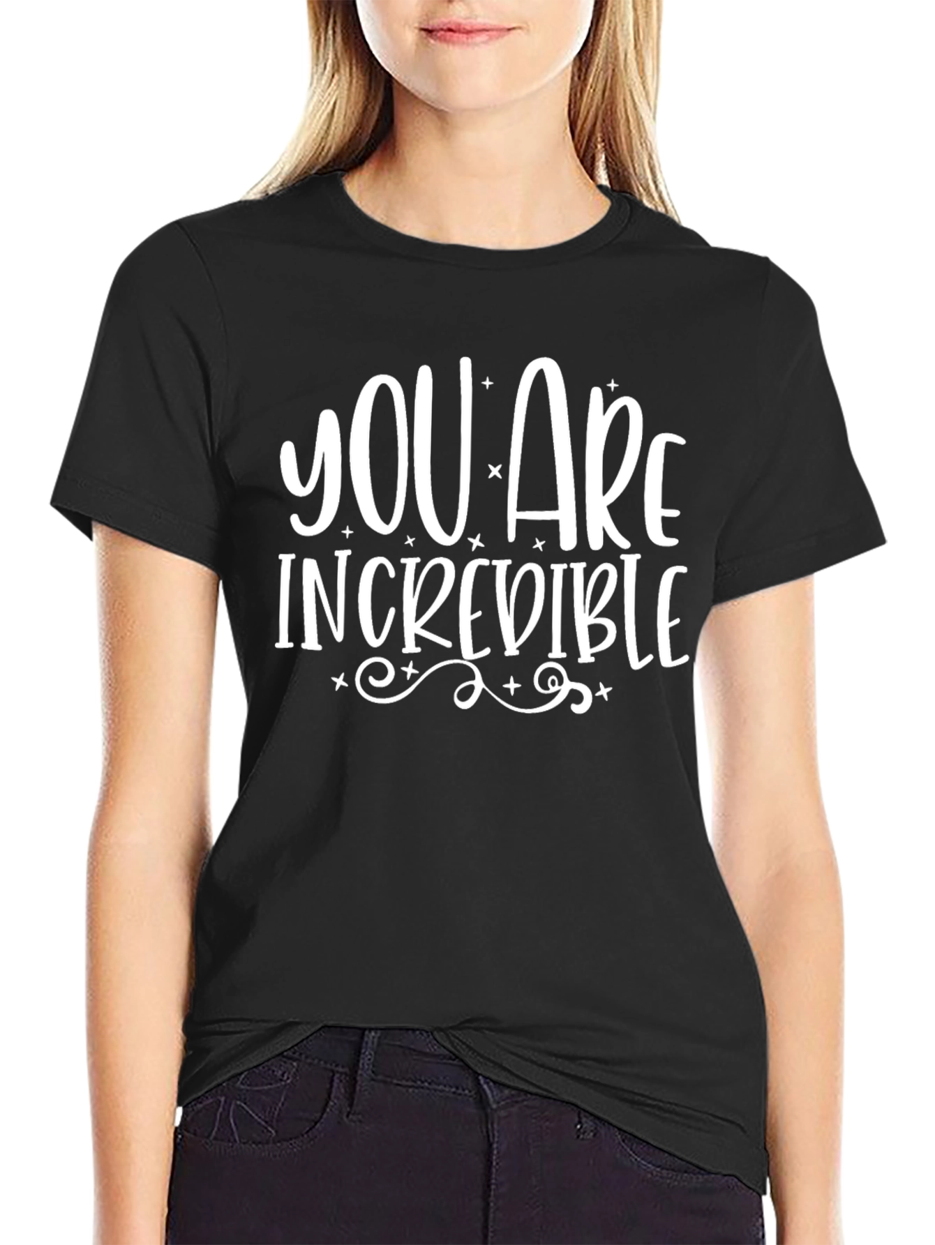 You Are Incredible Graphic Tee - Black