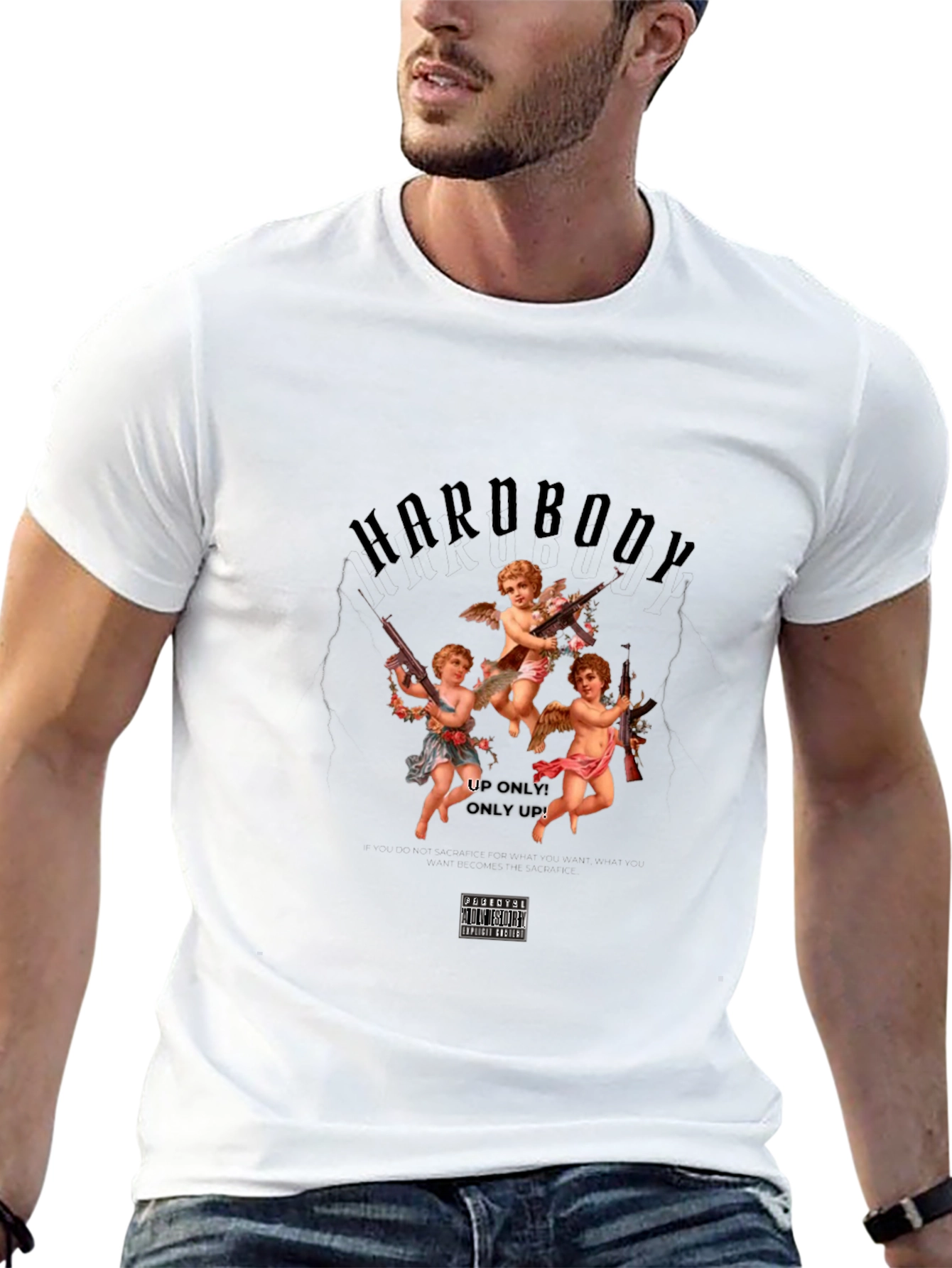 Hardbody Angel Graphic Tee - Black