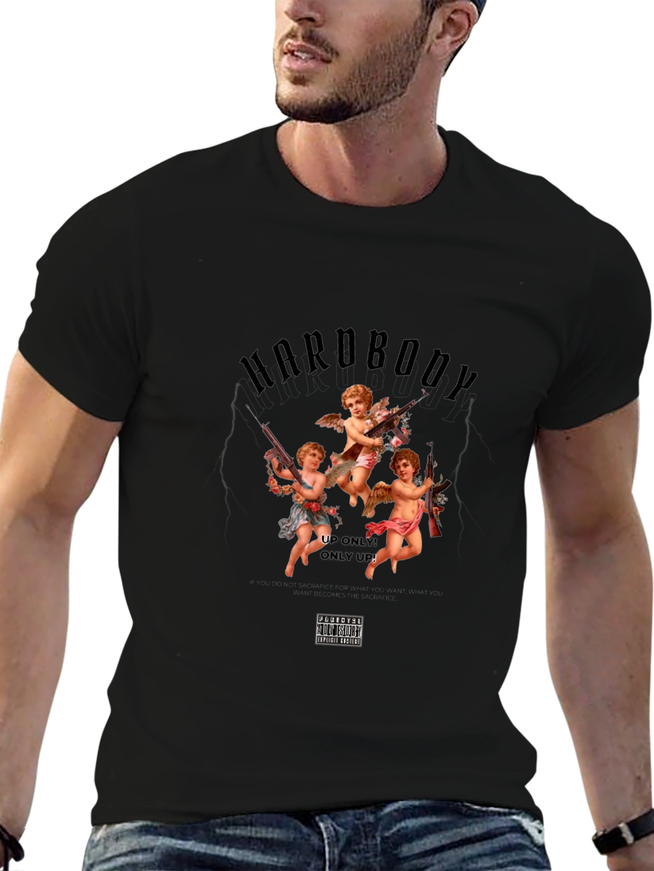 Hardbody Angel Graphic Tee - Black