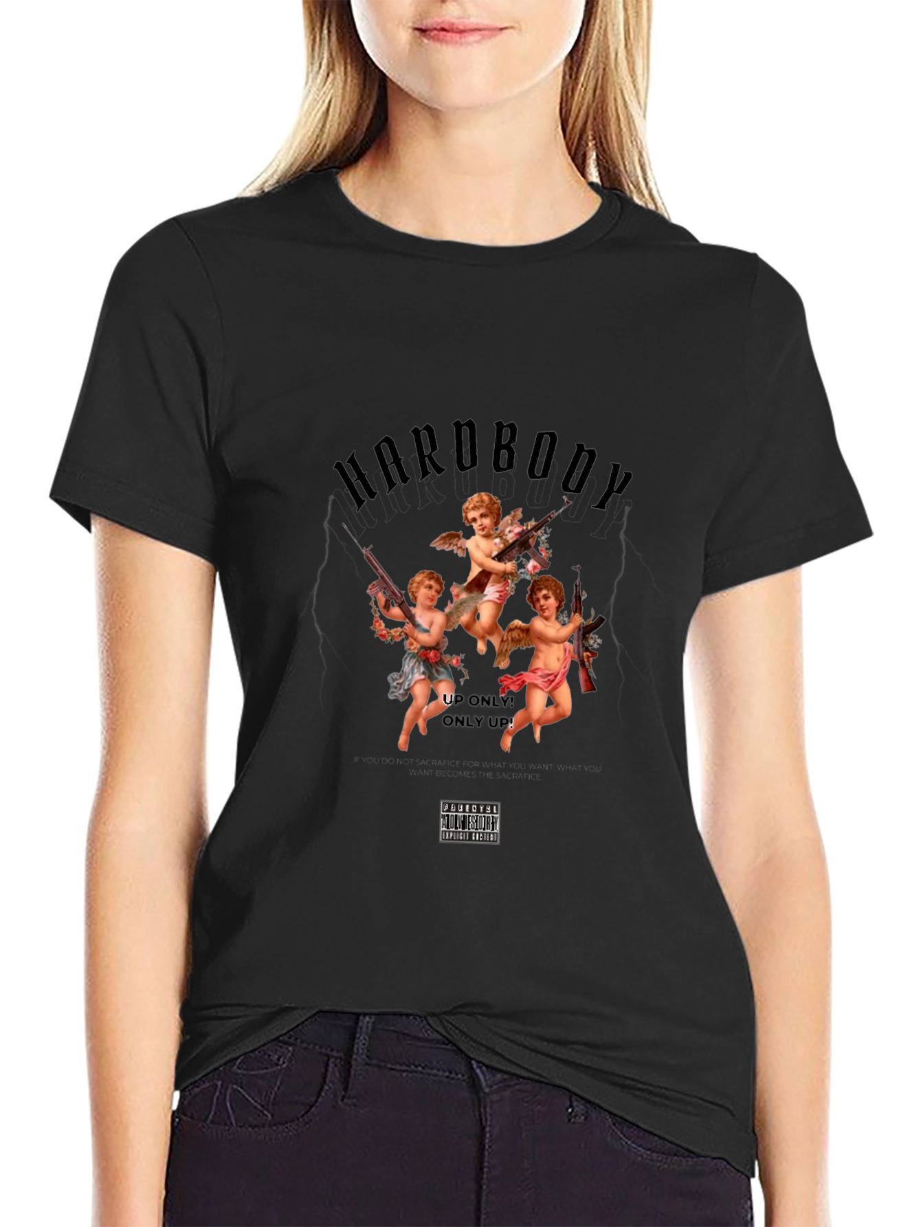 Hardbody Angel Graphic Tee - Black