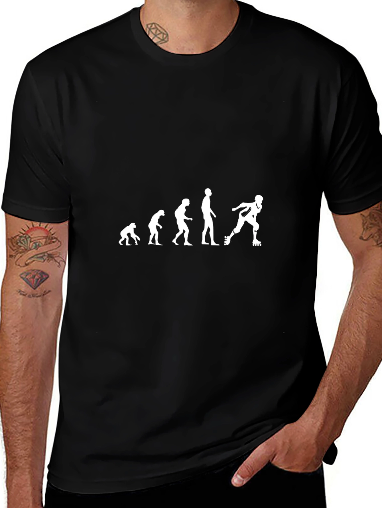 Evolution of Skating T-Shirt - Rollerblade Humor Tee