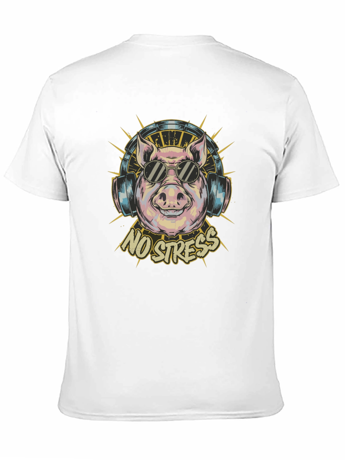 No Stress Pig T-Shirt - Relaxed Vibes