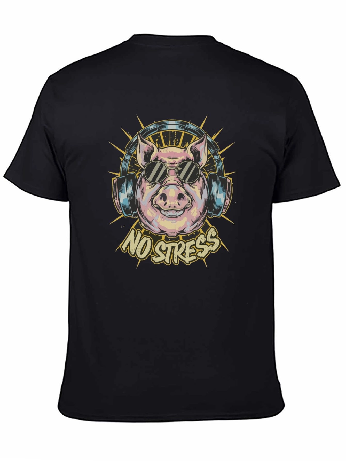 No Stress Pig T-Shirt - Relaxed Vibes