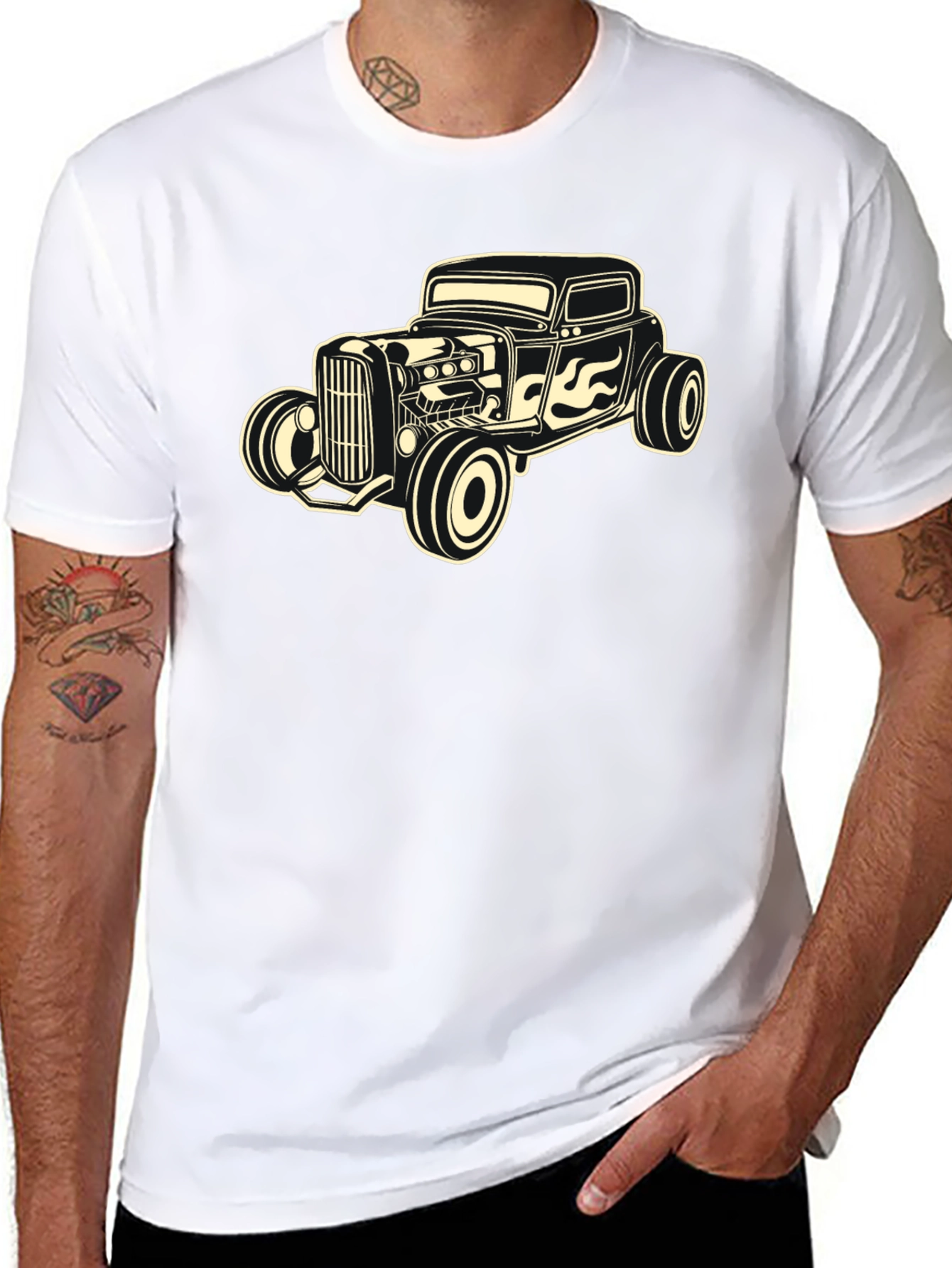 Classic Hot Rod T-Shirt - Retro Car Design