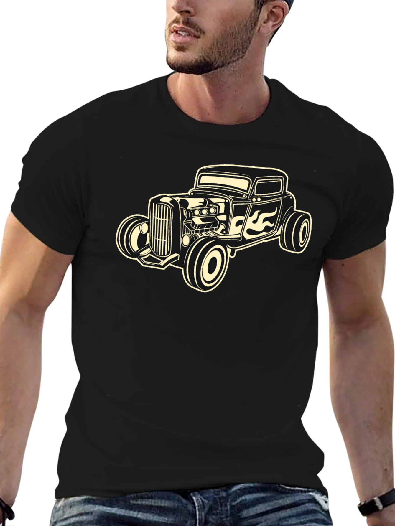 Classic Hot Rod T-Shirt - Retro Car Design