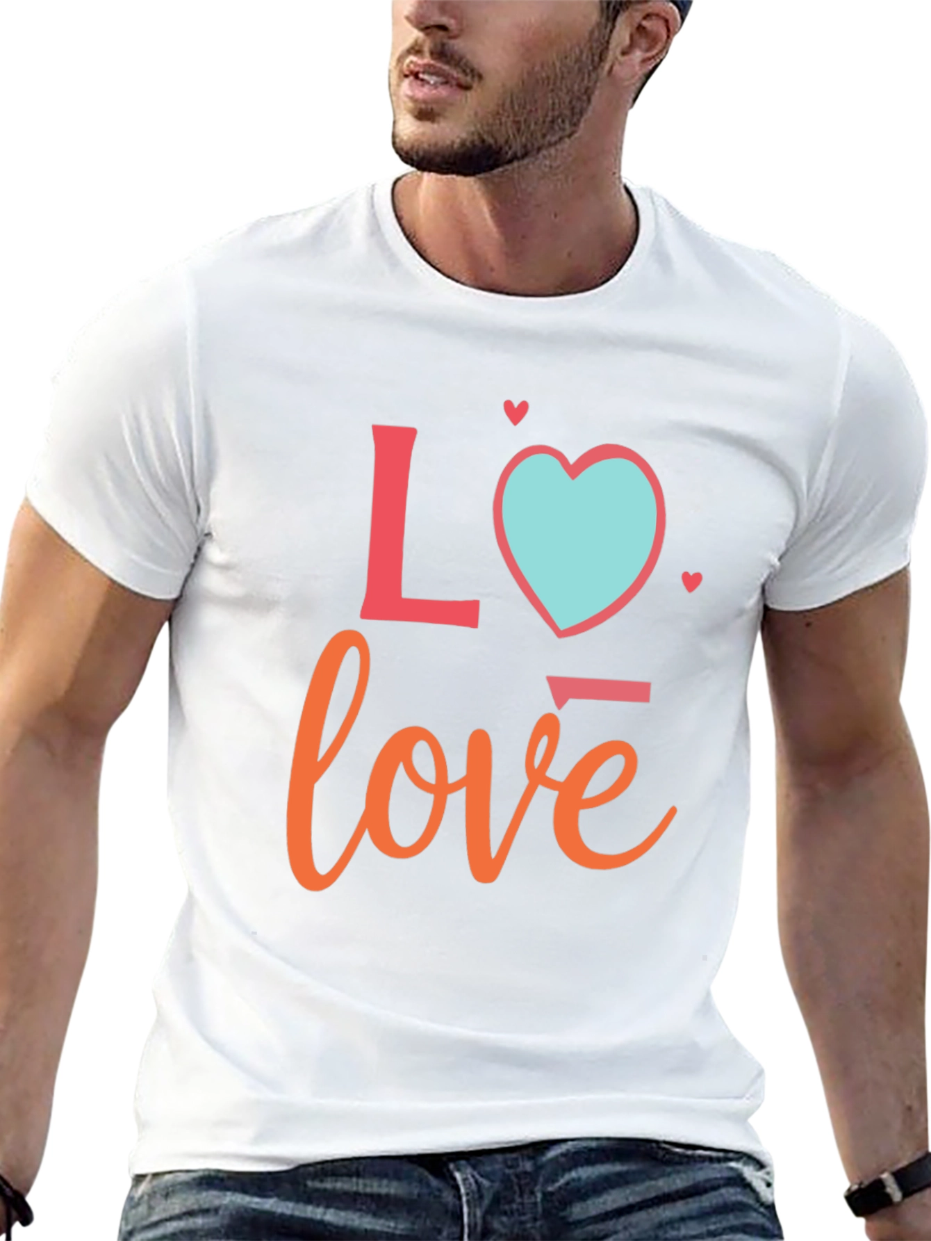 Love Graphic T-Shirt - Casual Mens Tee