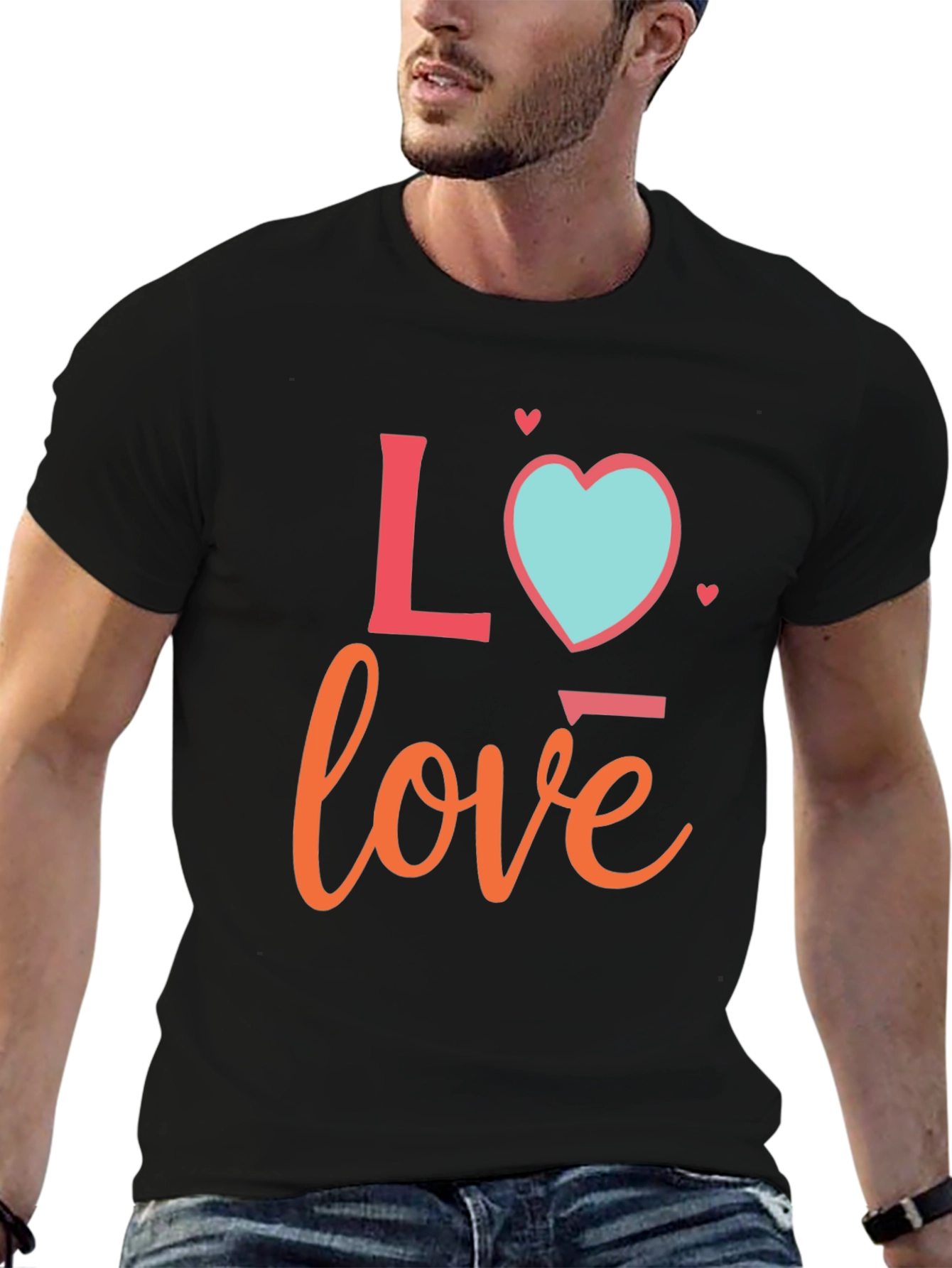 Love Graphic T-Shirt - Casual Mens Tee