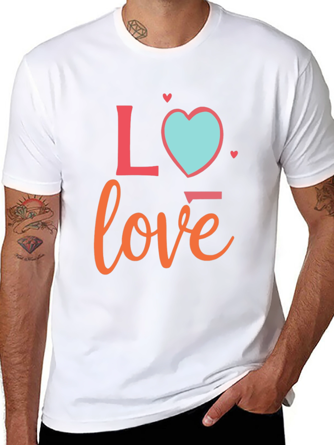 Love Graphic T-Shirt - Casual Mens Tee