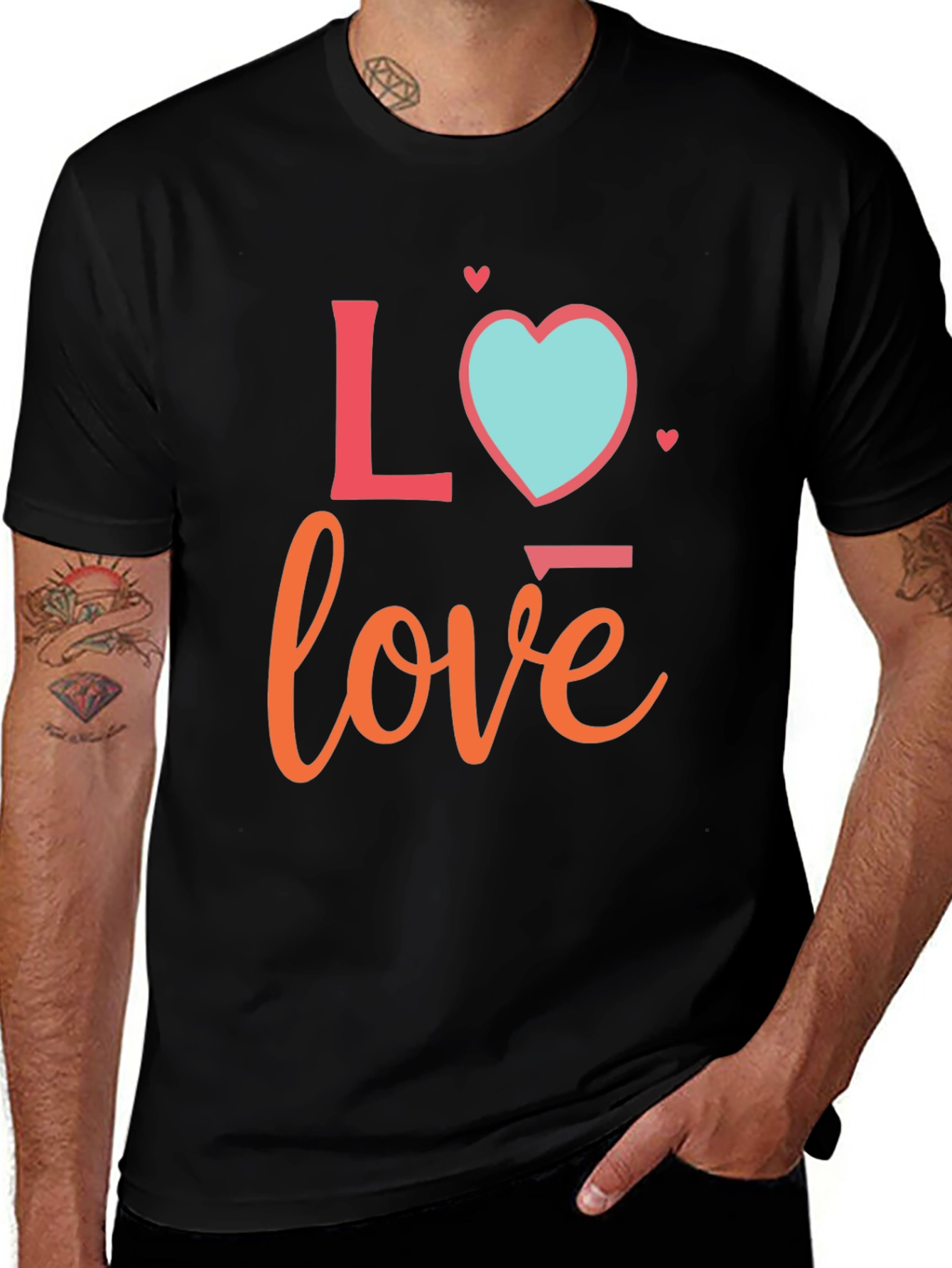 Love Graphic T-Shirt - Casual Mens Tee