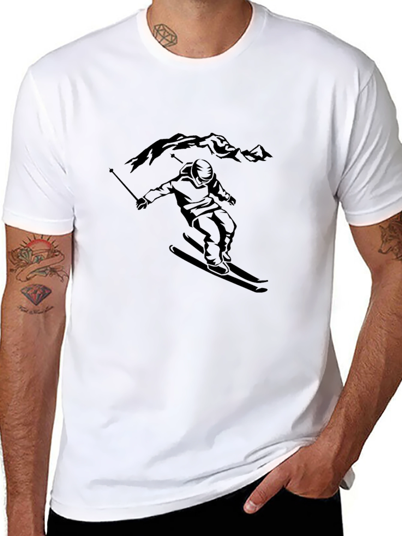 Skiing T-Shirt: Mountain Adventure Tee