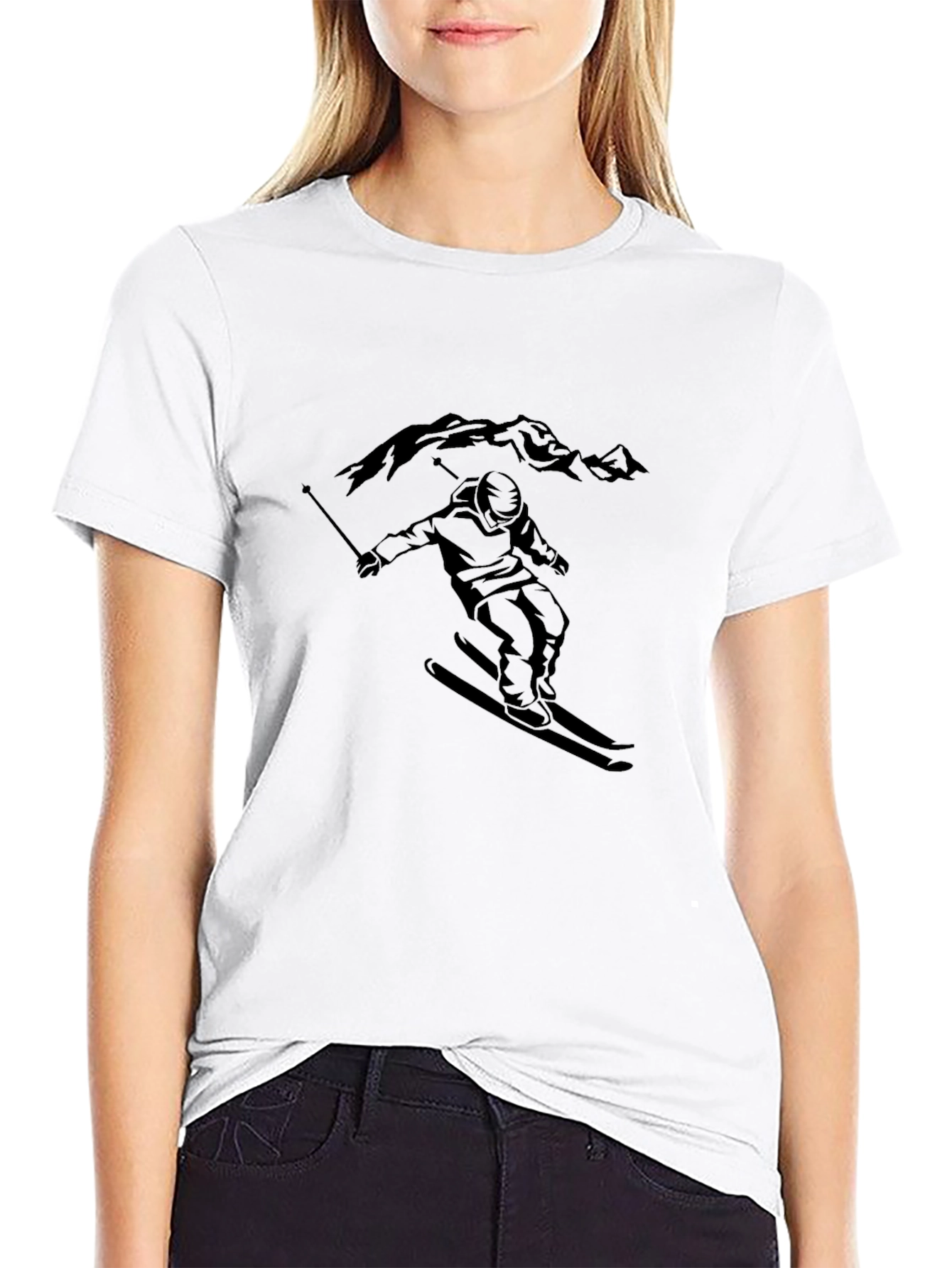 Skiing T-Shirt: Mountain Adventure Tee