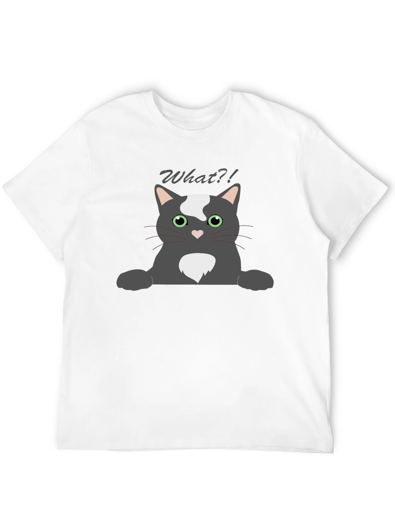Funny What?! Cat Graphic T-Shirt