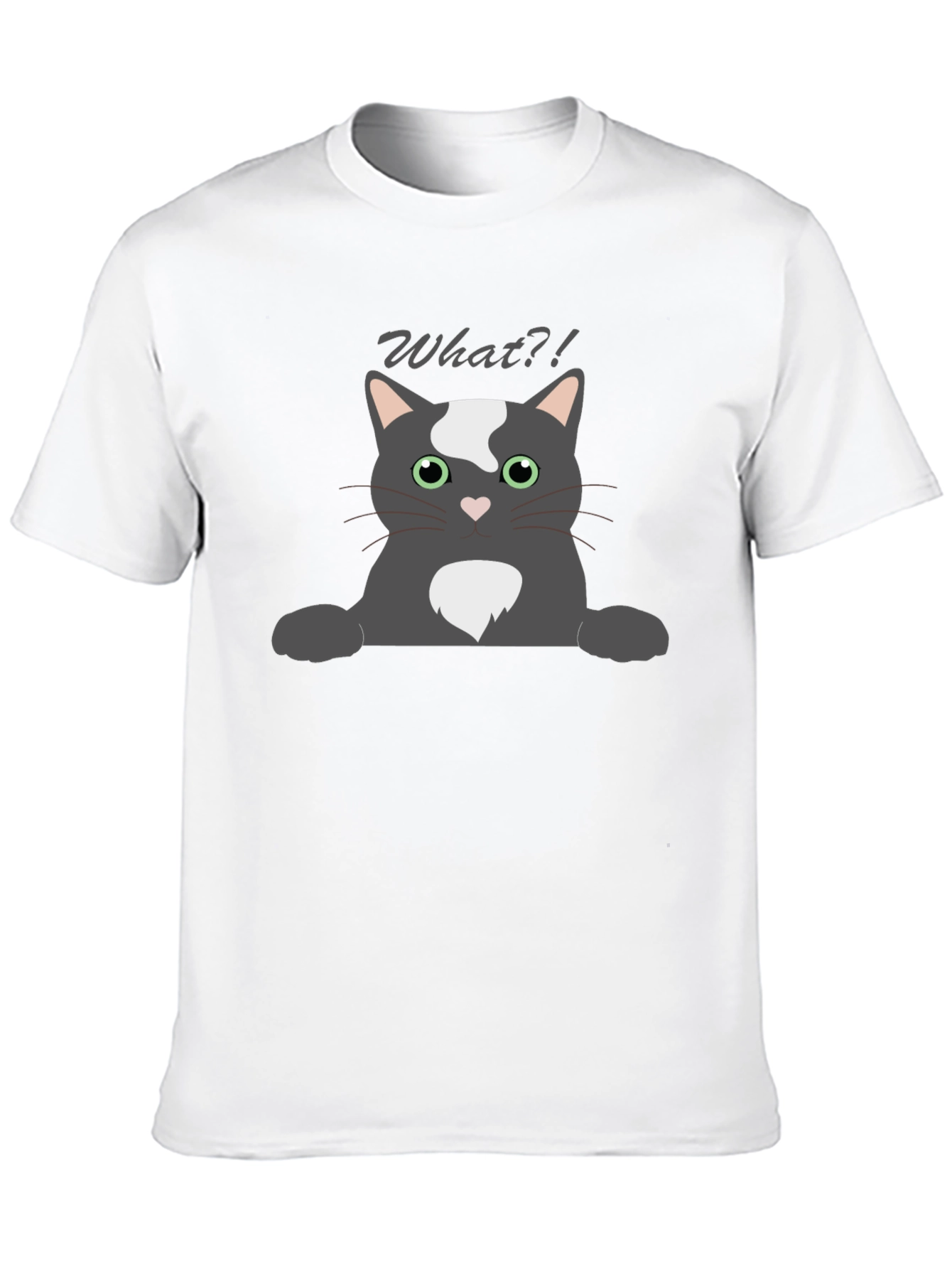 Funny What?! Cat Graphic T-Shirt