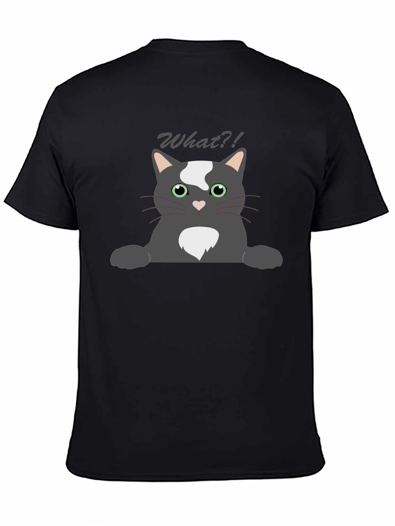 Funny What?! Cat Graphic T-Shirt