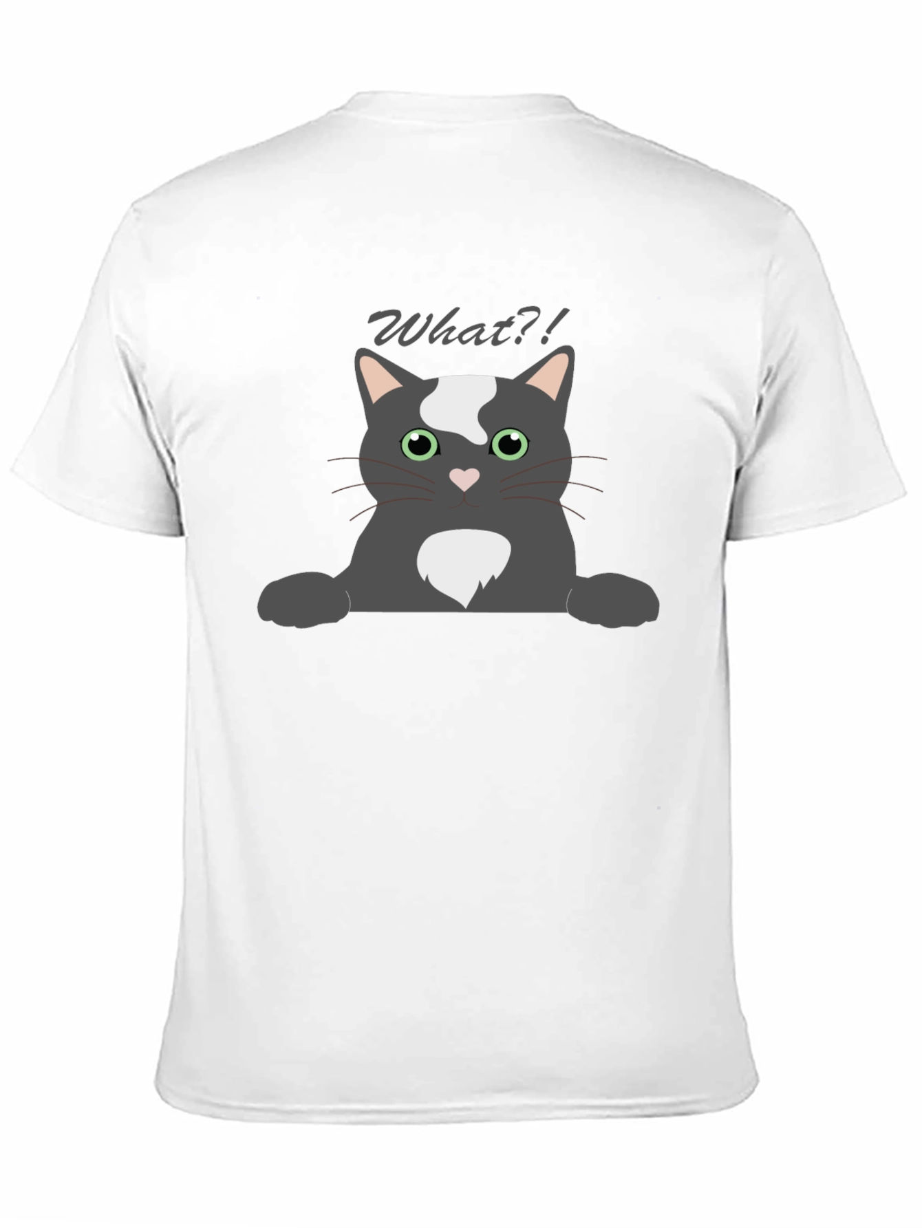 Funny What?! Cat Graphic T-Shirt