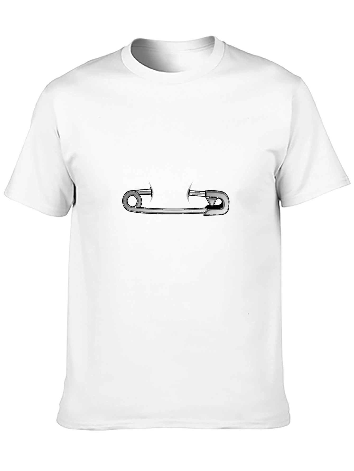 Safety Pin Graphic Black Tee