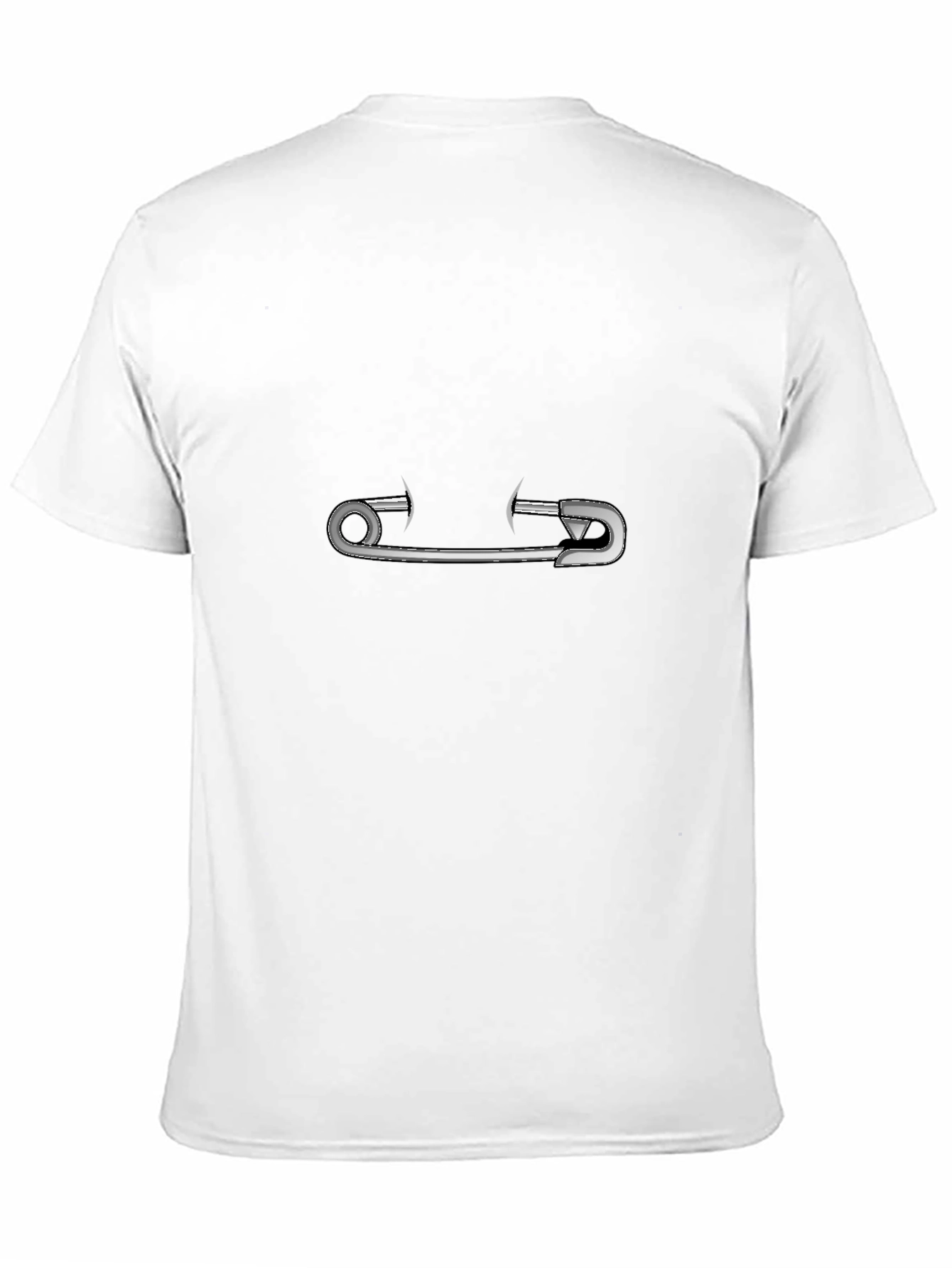 Safety Pin Graphic Black Tee