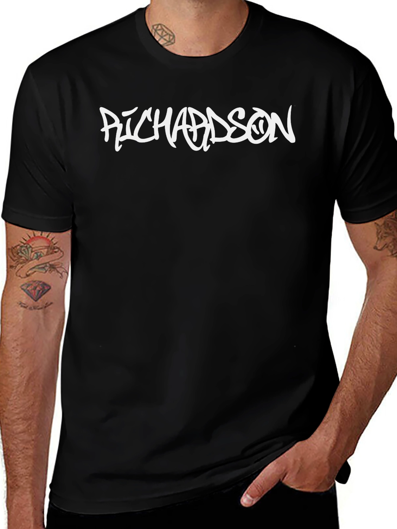 Richardson Graphic Tee - Black Cotton Blend