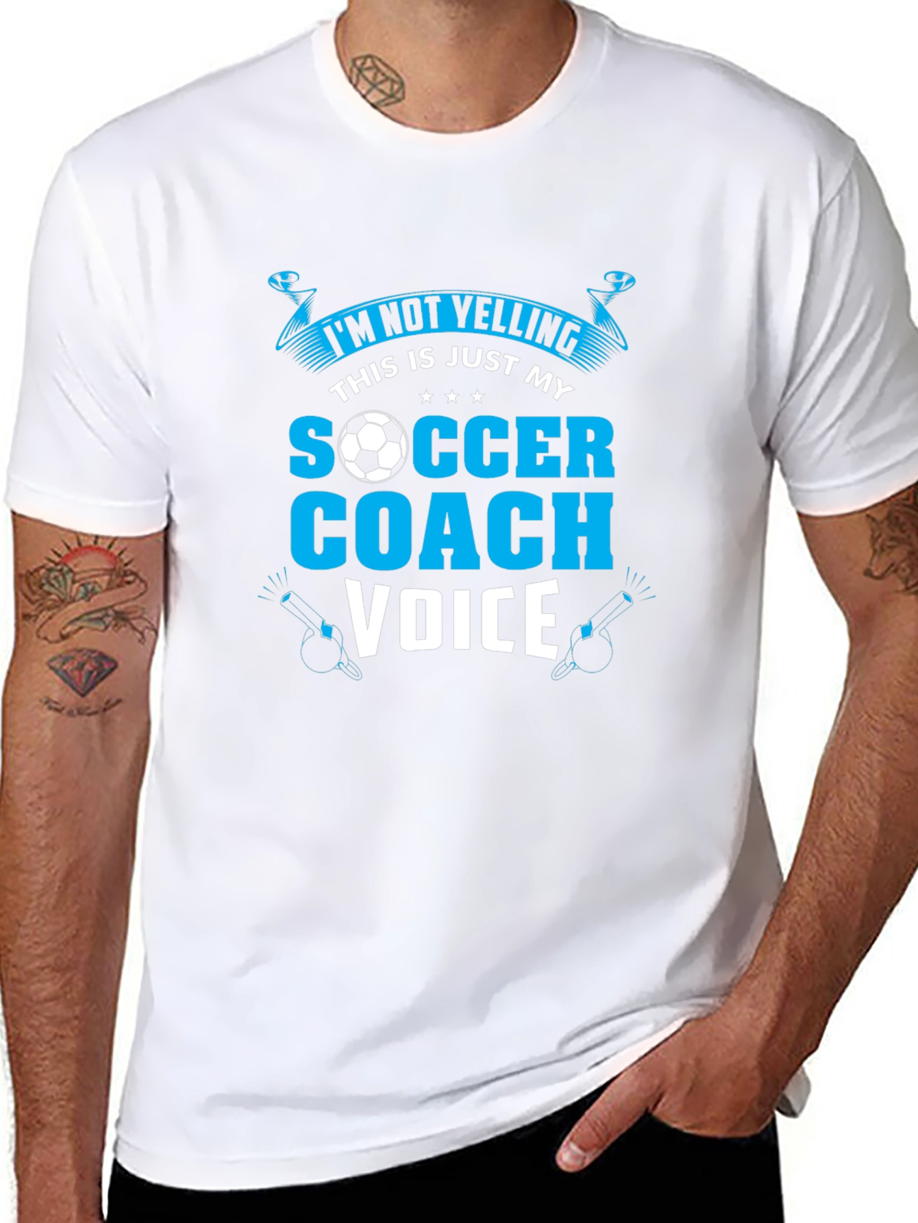 Soccer Coach T-Shirt: Im Not Yelling!