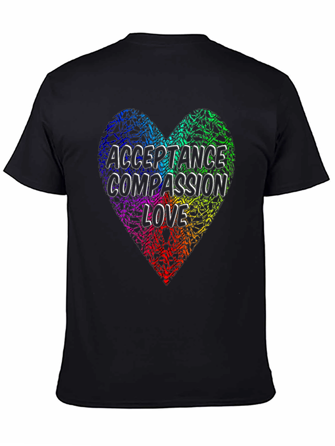 Acceptance Compassion Love Heart Graphic Tee