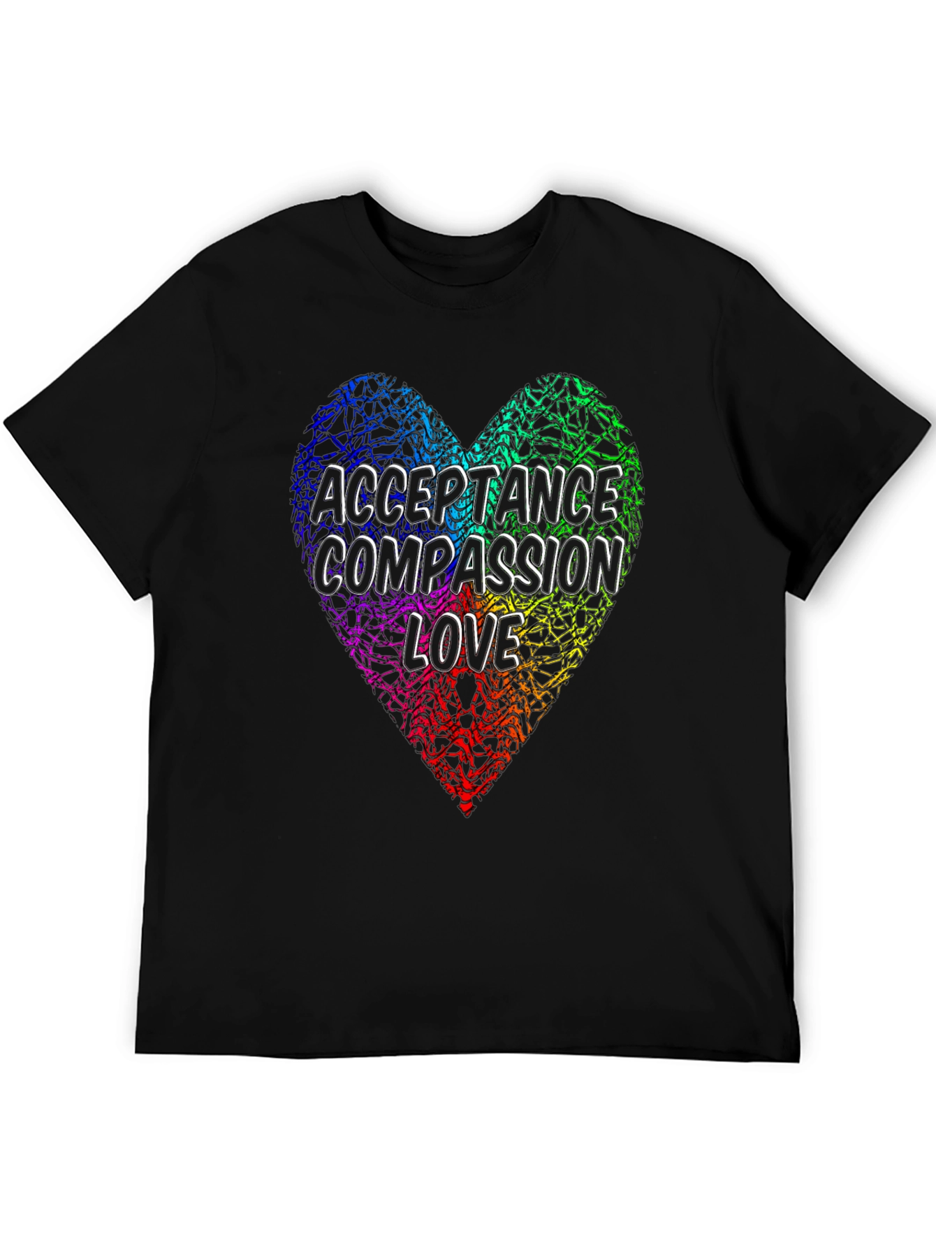 Acceptance Compassion Love Heart Graphic Tee