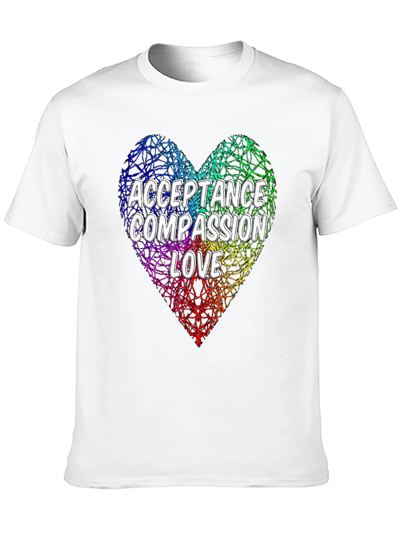 Acceptance Compassion Love Heart Graphic Tee