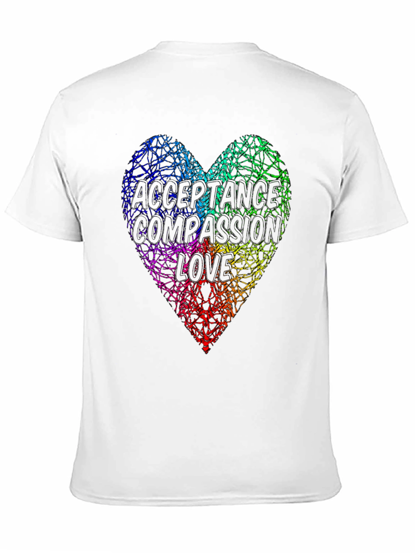Acceptance Compassion Love Heart Graphic Tee