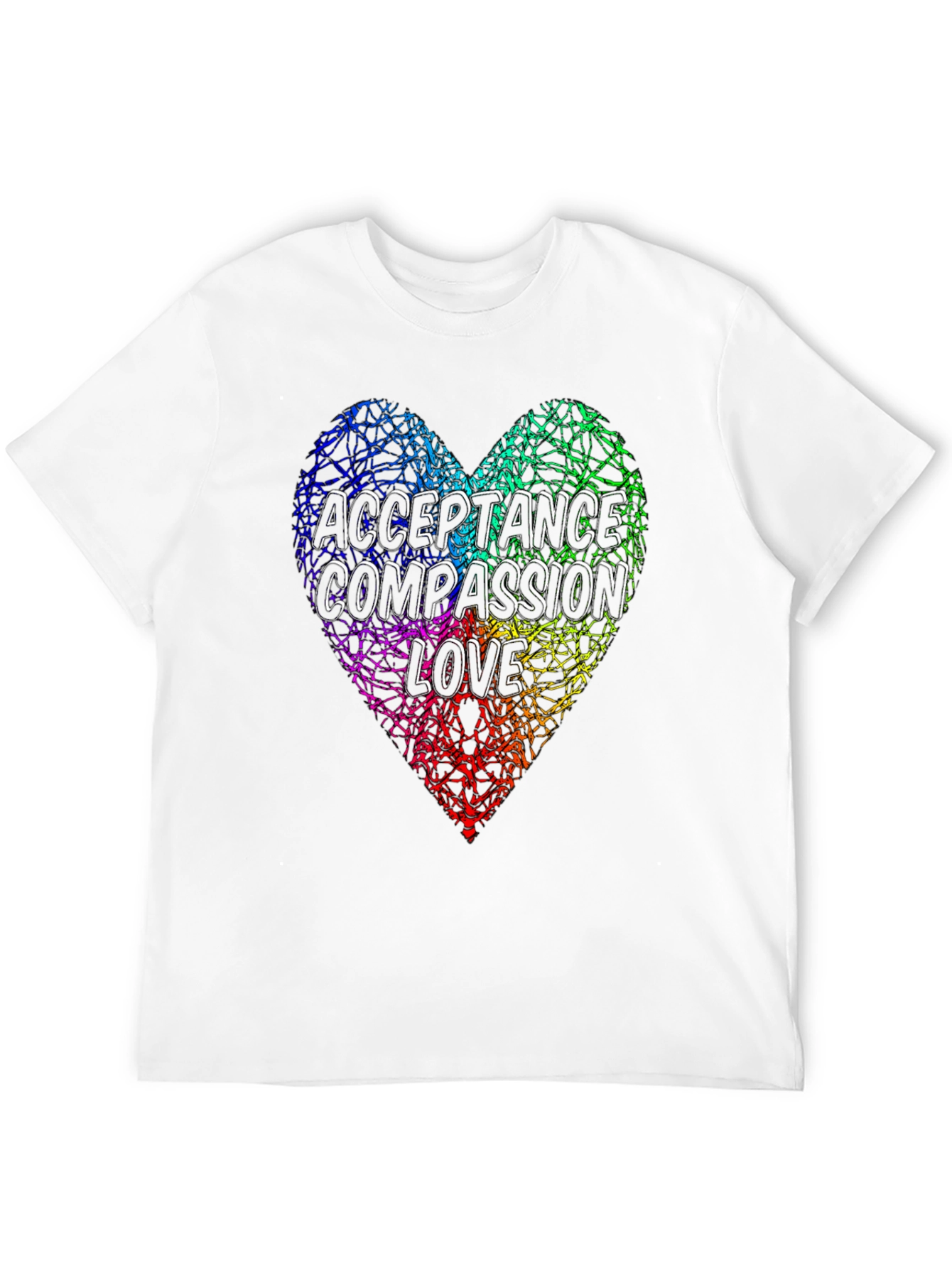 Acceptance Compassion Love Heart Graphic Tee