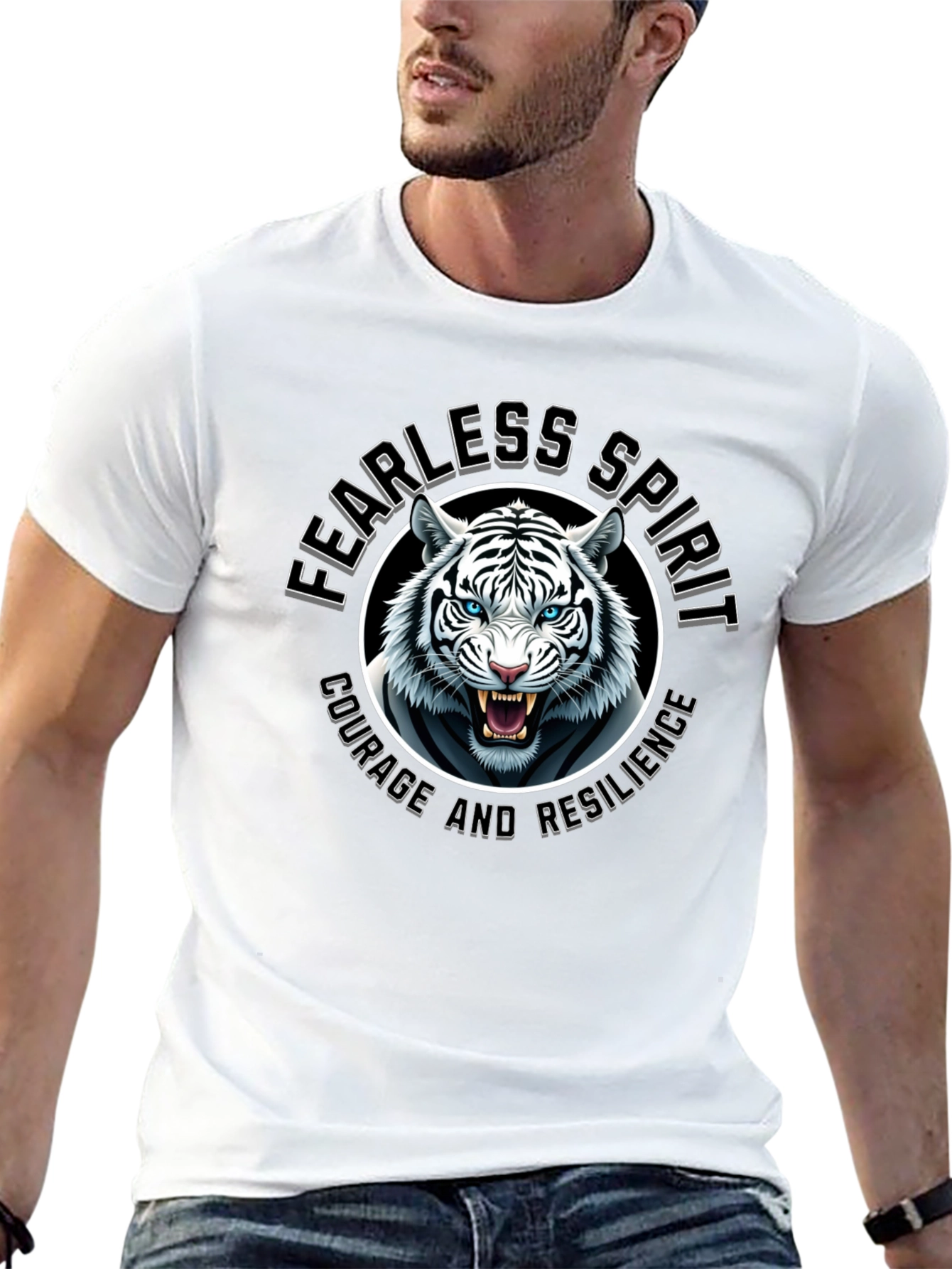 Fearless Spirit Tiger Graphic Tee