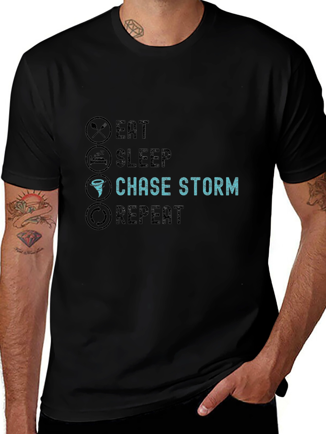 Eat Sleep Chase Storm Repeat T-Shirt