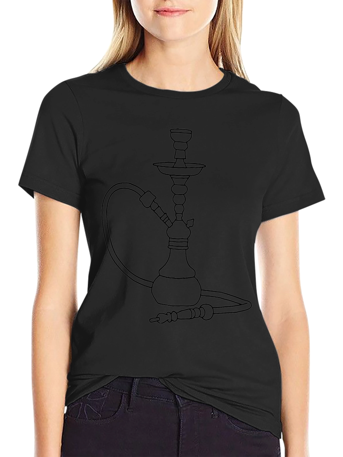Hookah Graphic Black T-Shirt - Stylish Smoker Tee