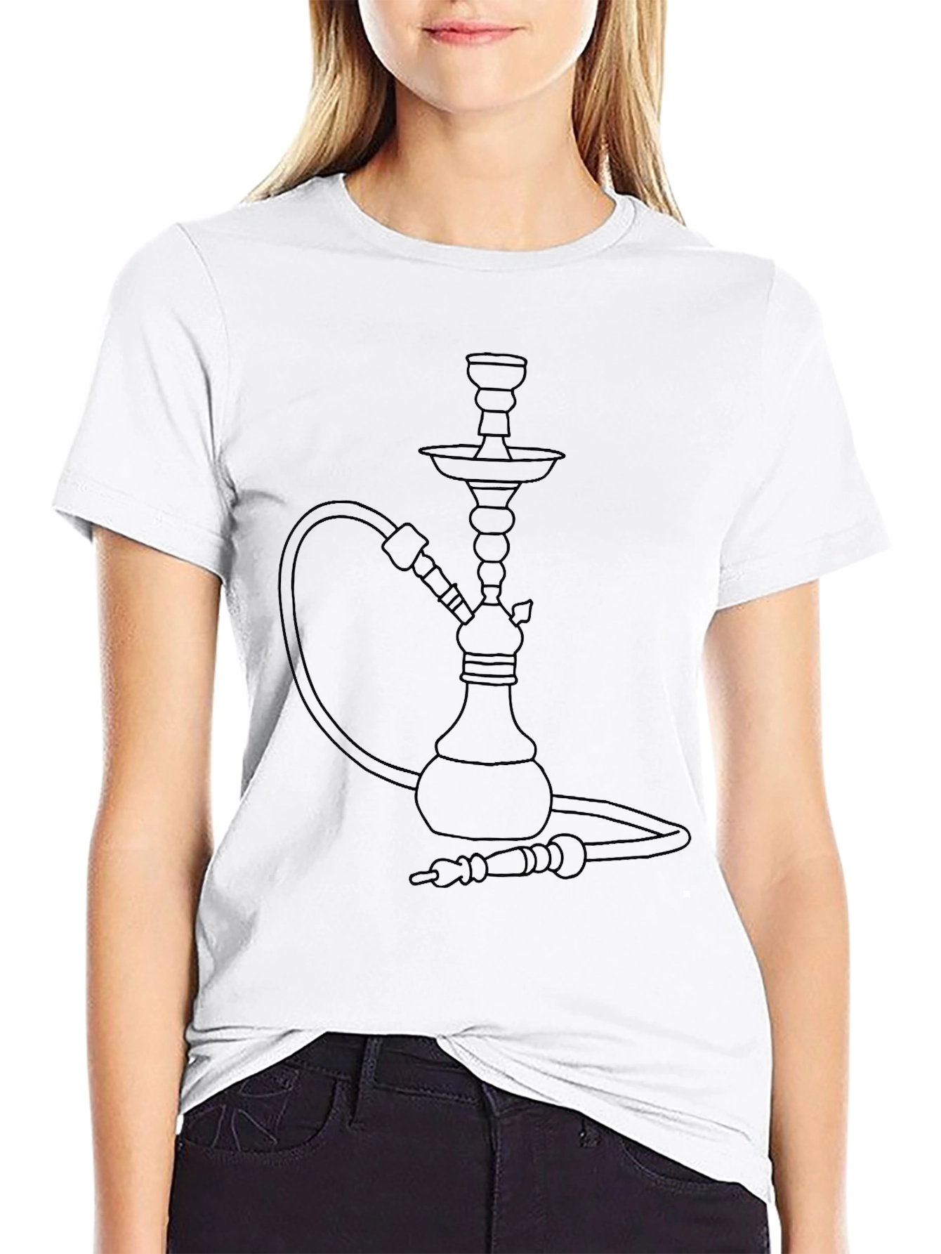 Hookah Graphic Black T-Shirt - Stylish Smoker Tee