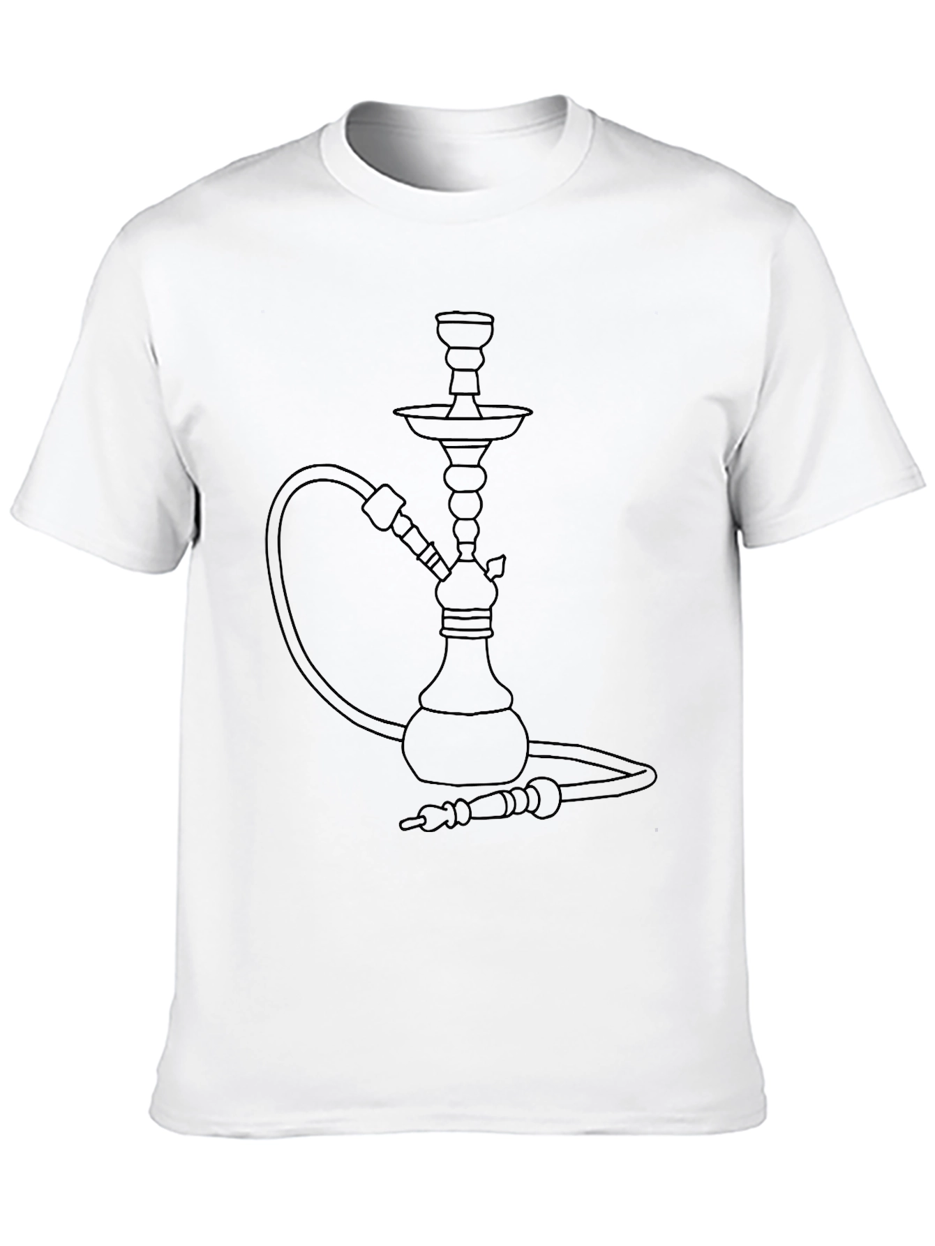 Hookah Graphic Black T-Shirt - Stylish Smoker Tee