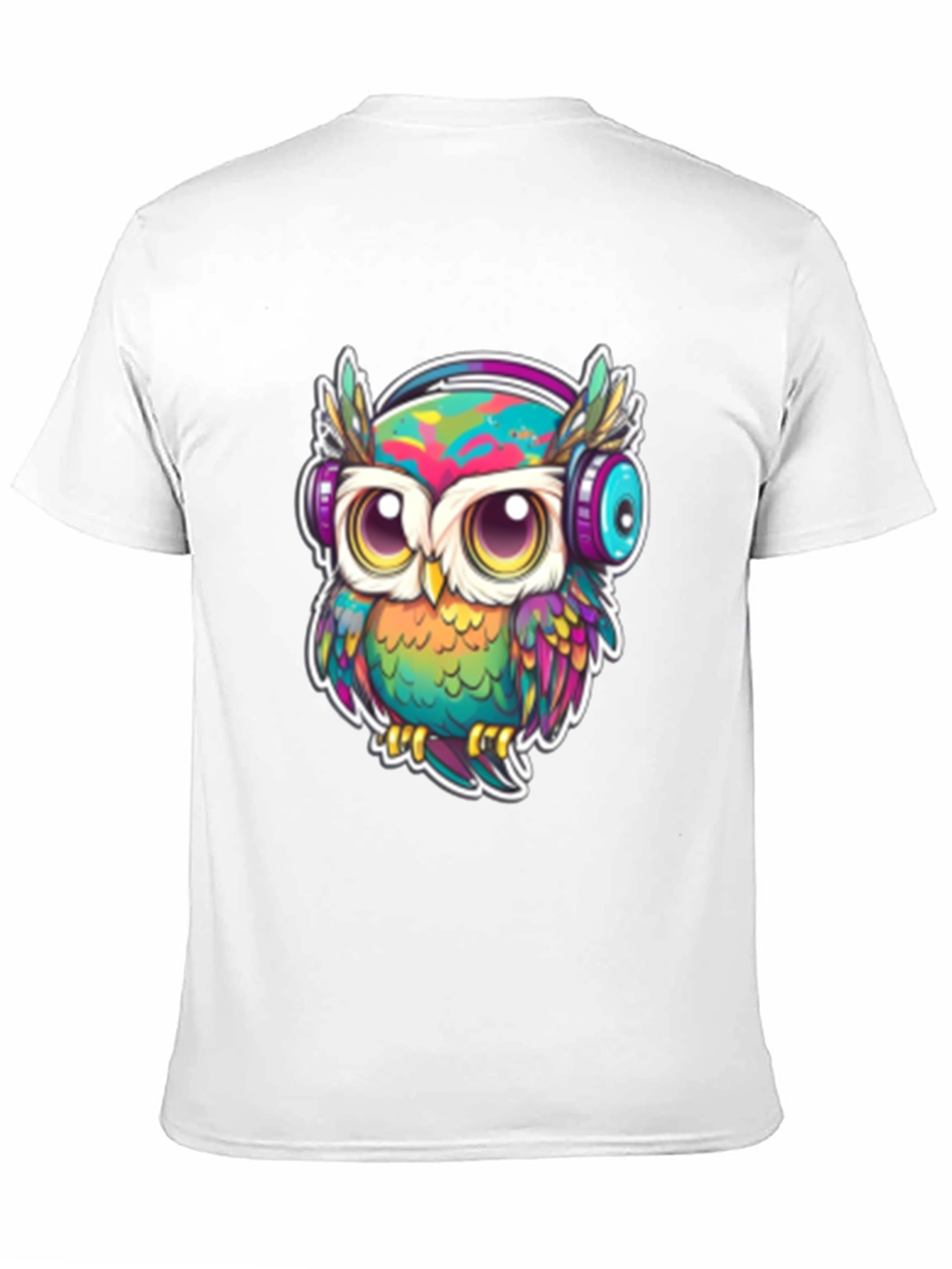 Owl with Headphones Graphic Tee
