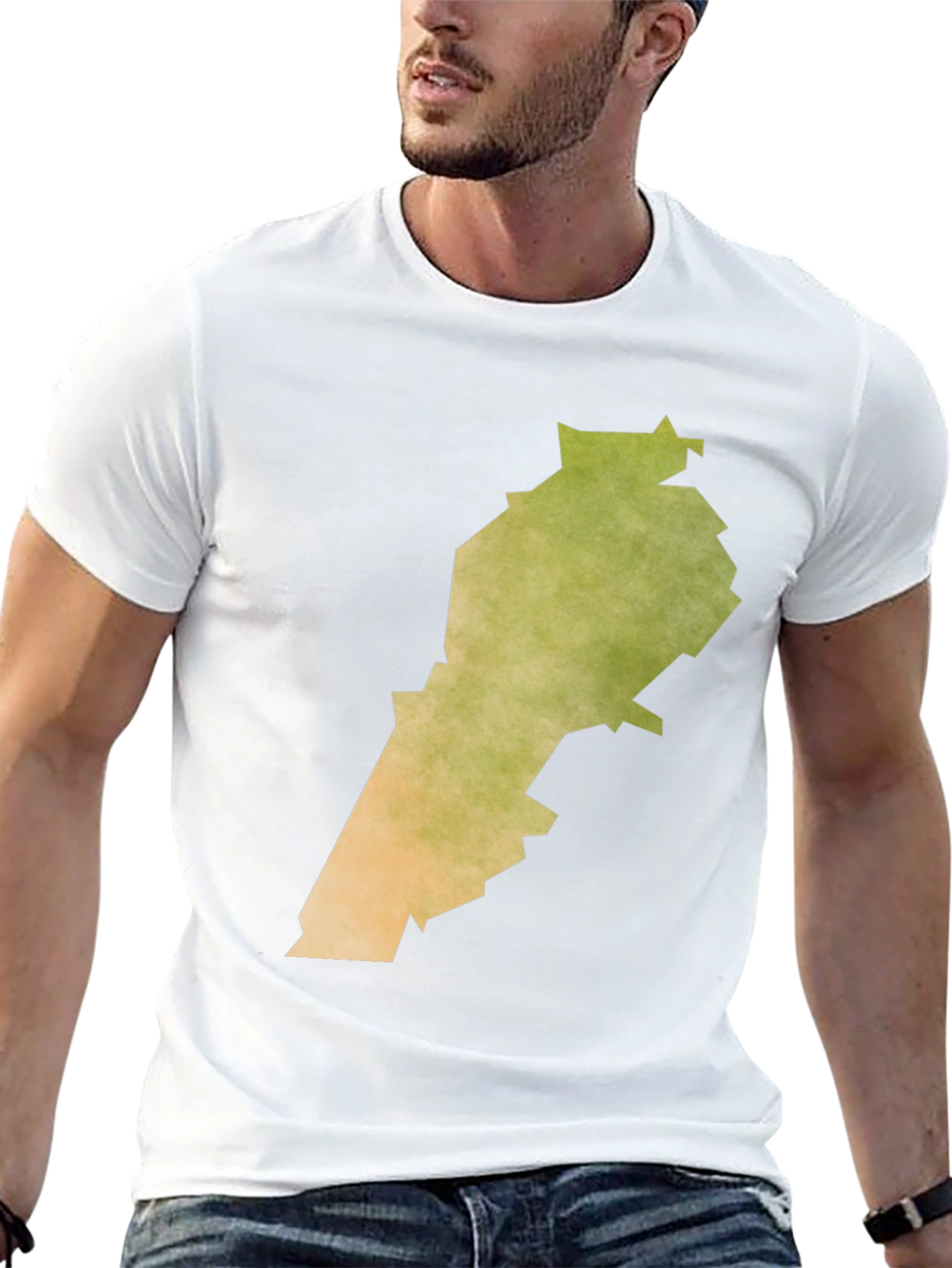 Lebanon Map Graphic Tee - Black